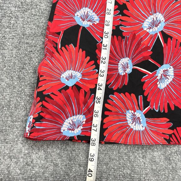 Diane Von Furstenberg Mikah Wrap Dress Size 4 Red Floral Print Crepe De Chine - Picture 10 of 11